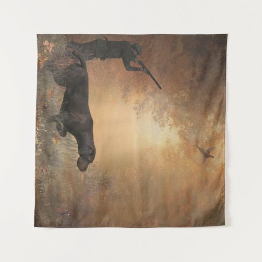 Jagdposter Wandteppich (Vorderseite (Horizontal))