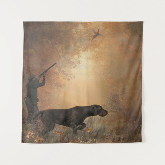 Jagdposter Wandteppich (Vorderseite)