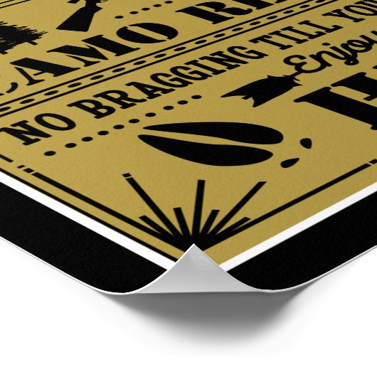 Jagdregeln Poster (Ecke)