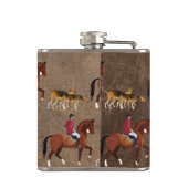 Jagdreiter und Hunde Flachmann (Rückseite)