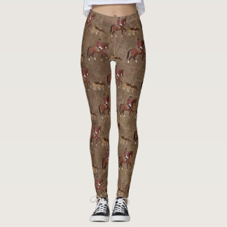 Jagdreiter und Hunde Leggings
