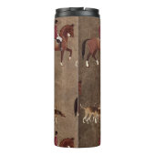 Jagdreiter und Hunde Thermosbecher (Rückseite)