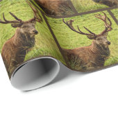 Jagdrotwildmuster Geschenkpapier (Rolleneckpunkt)