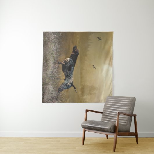 Jagdsaison , deutscher Kurzzeiger Wandteppich (Beispiel (Horizontal))