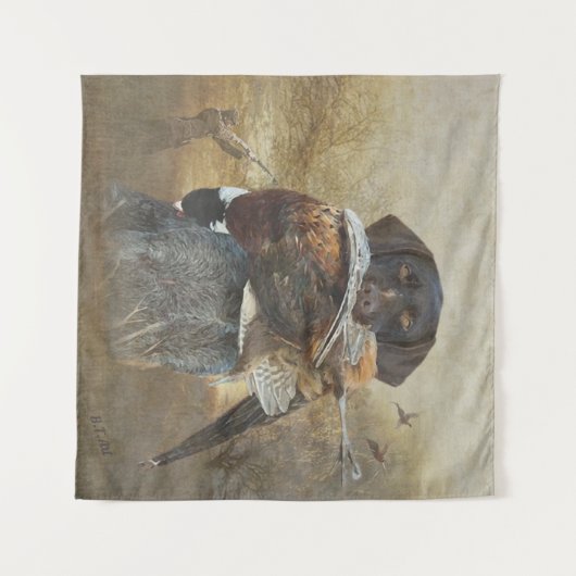 Jagdsaison , deutsches Drahthaar Pointer Wandteppich (Vorderseite (Horizontal))