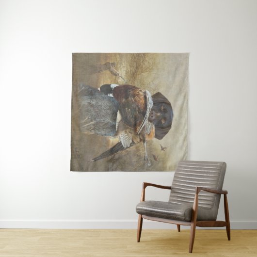 Jagdsaison , deutsches Drahthaar Pointer Wandteppich (Beispiel (Horizontal))