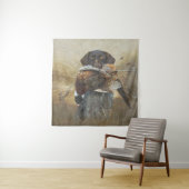 Jagdsaison , deutsches Drahthaar Pointer Wandteppich (Beispiel)