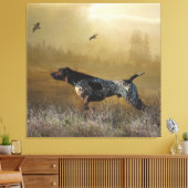 Jagdsaison , deutsches Kurzzeiger-Band Leinwanddruck (Insitu (Wohnzimmer))