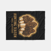 Jagdsaison Funny Morel Pilz Forming Fleecedecke (Vorderseite (Horizontal))