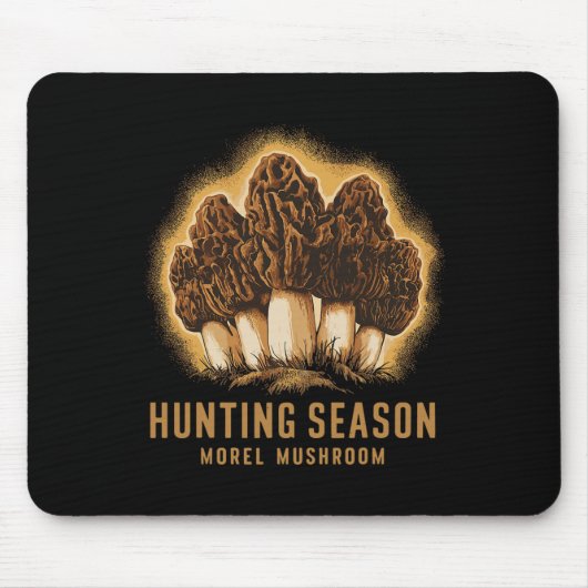 Jagdsaison Funny Morel Pilz Forming Mousepad (Vorne)