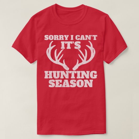 Jagdsaison für Hirsche Jäger T-Shirt (Design vorne)