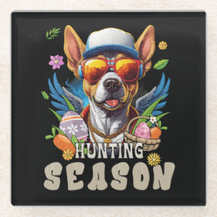 Jagdsaison Hirsch Ostern Ei Glasuntersetzer