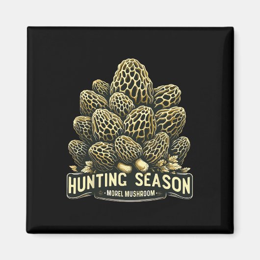 Jagdsaison Morel Mushroom Futter Magnet (Vorne)