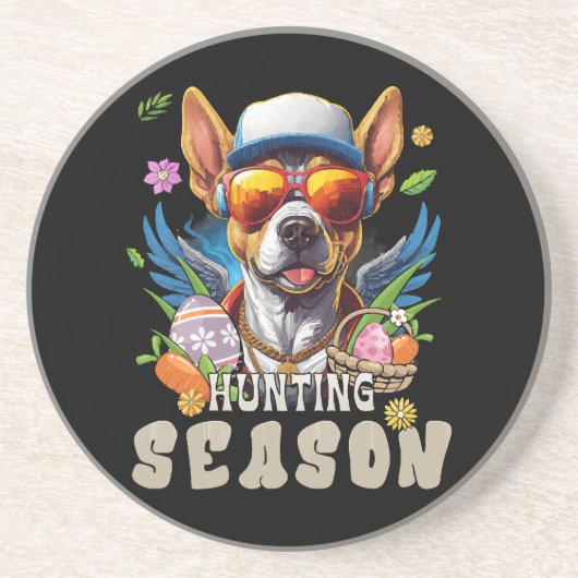 Jagdsaison Ostereier Getränkeuntersetzer (Vorne)