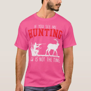 Jagdsaison Tierjäger Vater Hirschjagd Rifle T-Shirt