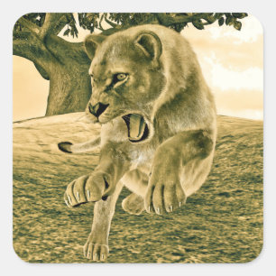 Jagdschlösser Quadratischer Aufkleber