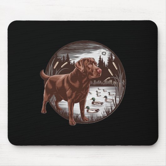 Jagdschokolade Labrador Mousepad (Vorne)
