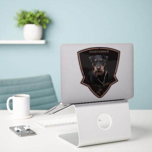 Jagdschrecker Aufkleber (Laptop auf Schreibtisch)