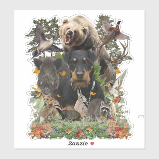 Jagdschrecker, Deutscher Jagdterrier Aufkleber (Blatt)