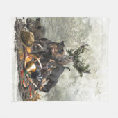 Jagdschrecker, Deutscher Jagdterrier Fleecedecke (Vorderseite (Horizontal))