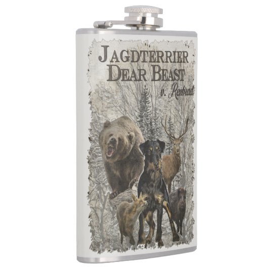 Jagdschrecker, Liebes Tier / Renbrad Coffee Tasse Flachmann (Rechts)