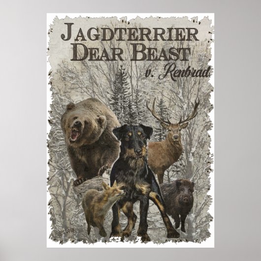 Jagdschrecker, Liebes Tier / Renbrad Paperweight P Poster (Vorne)