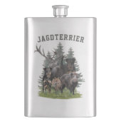 Jagdschrecker Sticker Button Schlüsselanhänger Kaf Flachmann (Vorderseite)