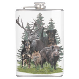 Jagdschrecker Sticker Button Schlüsselanhänger Kaf Flachmann