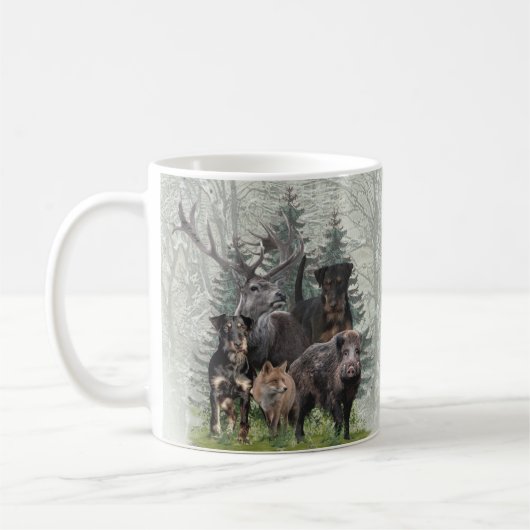 Jagdschrecker Sticker Button Schlüsselanhänger Kaf Kaffeetasse (Links)