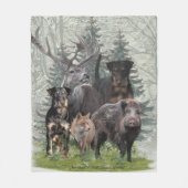 Jagdschrecker Sticker Outdoor Kissen Fleecedecke (Vorderseite)