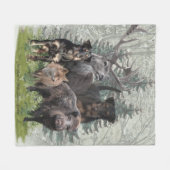 Jagdschrecker Sticker Outdoor Kissen Fleecedecke (Vorderseite (Horizontal))