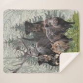 Jagdschrecker Sticker Outdoor Pillow Fleece Blanke Sherpadecke (Vorderseite (Horizontal))