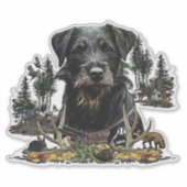 Jagdschrecker - vielseitiger Jagdhund Aufkleber (Vorderseite)