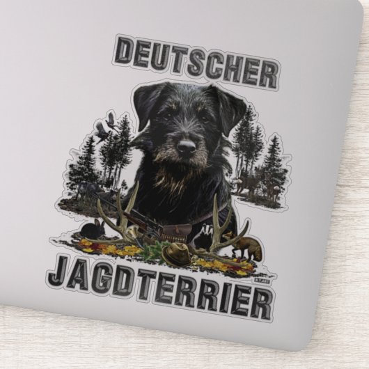 Jagdschrecker - vielseitiger Jagdhundeptiker Aufkleber (Detail)
