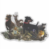 Jagdschrecker - vielseitiger Jagdhundeptiker Aufkleber (Vorderseite)