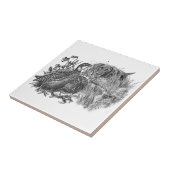 Jagdsteg mit Jagdhund Fliese (Seite)