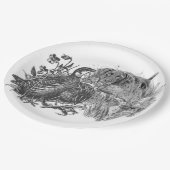 Jagdsteg mit Jagdhund Pappteller (Schrägansicht)