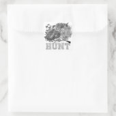 Jagdsteg mit Jagdhund Quadratischer Aufkleber (Tasche)