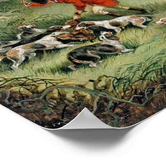 Jagdszene 2 poster (Ecke)