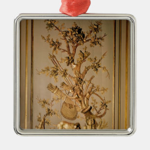 Jagdszene, hölzerner Panelling von Esszimmer Silbernes Ornament