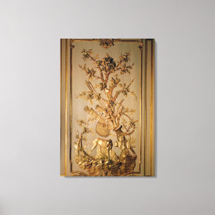 Jagdszene, Holztäfelung aus dem Esszimmer Leinwanddruck