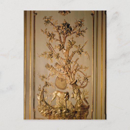 Jagdszene, Holztäfelung aus dem Esszimmer Postkarte (Vorderseite)