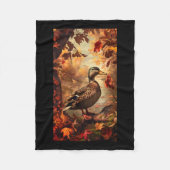 Jagdszene Mallard Ente Herbst Natur Fleecedecke (Vorderseite)