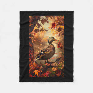 Jagdszene Mallard Ente Herbst Natur Fleecedecke