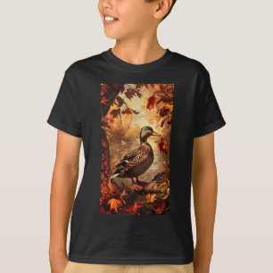 Jagdszene Mallard Ente Herbst Natur T-Shirt