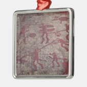 Jagdszene Silbernes Ornament (Links)