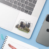 Jagdterer , Bo gegen Renbrad Kennel.'' Aufkleber (Laptop mit iPhone)