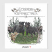 Jagdterer Bo gegen Renbrad Kennel. HP Notebook-Ski Aufkleber (Blatt)