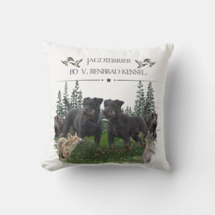 Jagdterer Bo gegen Renbrad Kennel. HP Notebook-Ski Kissen