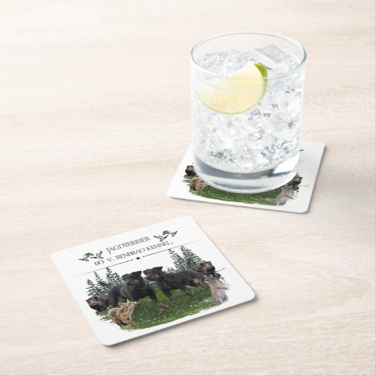 Jagdterer Bo gegen Renbrad Kennel. HP Notebook-Ski Rechteckiger Pappuntersetzer (Vor Ort)